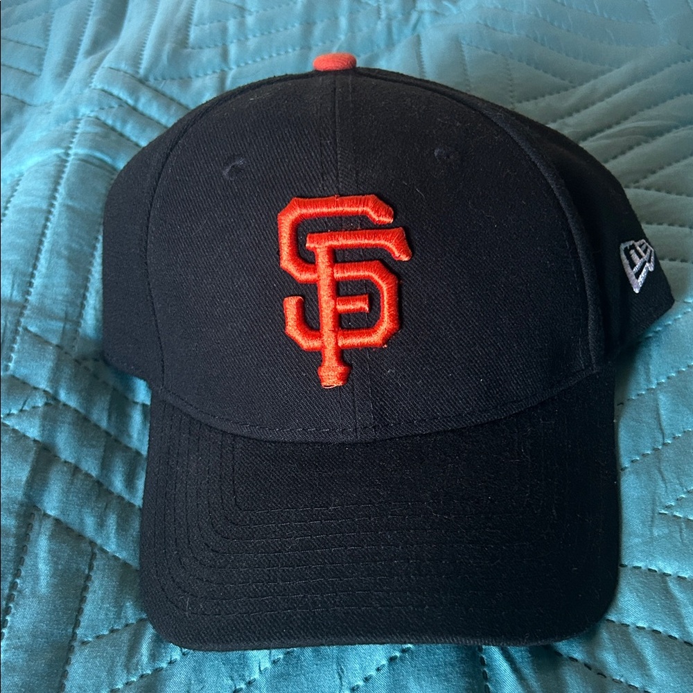 New Era Black Cap with Orange SF Logo